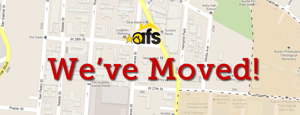 Come visit our new location at 600 W. 28th St. Suite 101 :: Austin, TX 78705